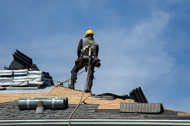 Professional Gutter Installation technician working in Columbia, KY